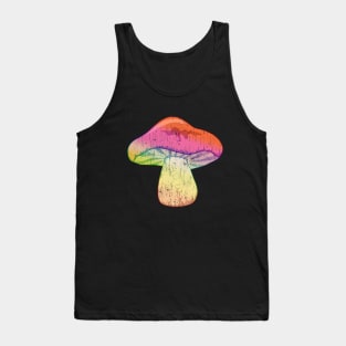 colorful, tie-dye mushroom Tank Top